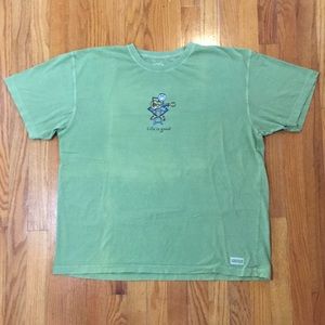 Life Is Good Green Mens Large T-Shirt